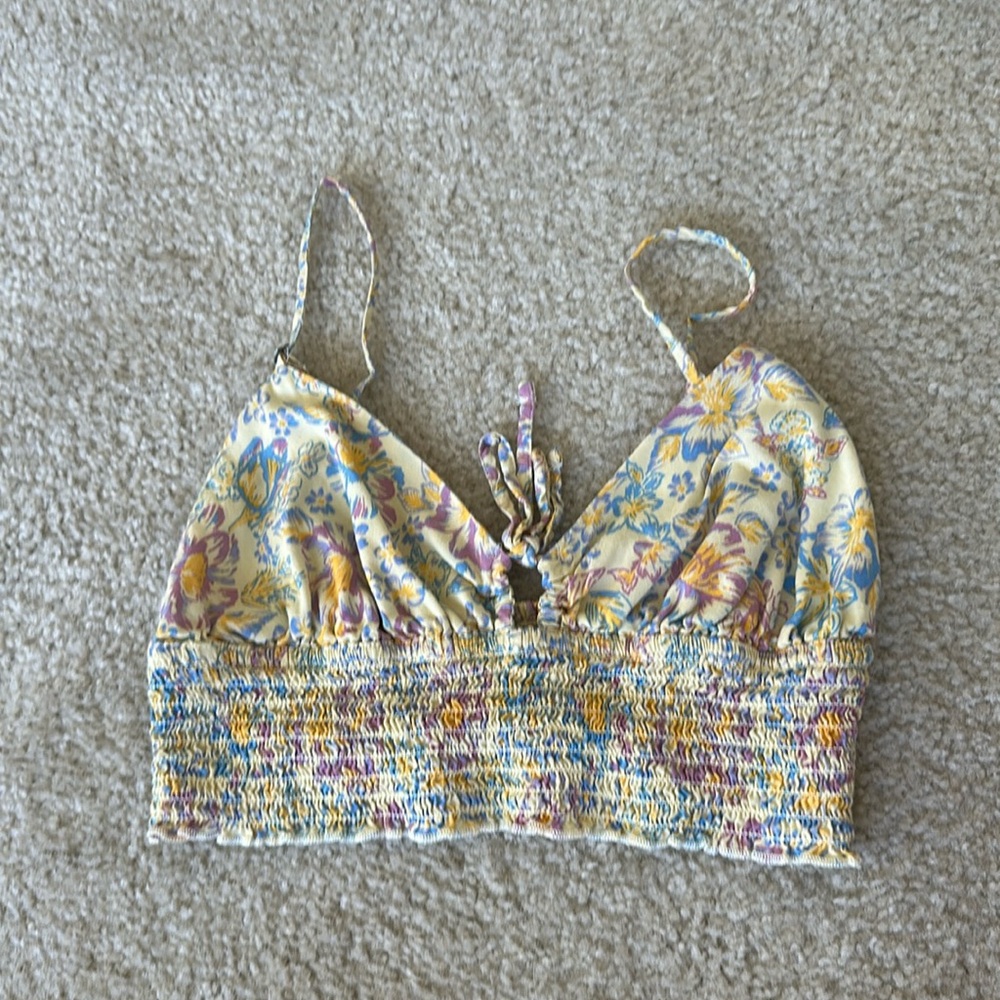 Floral yellow top